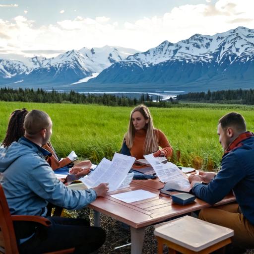 Alaska Community Justice Workers Sitting at Table