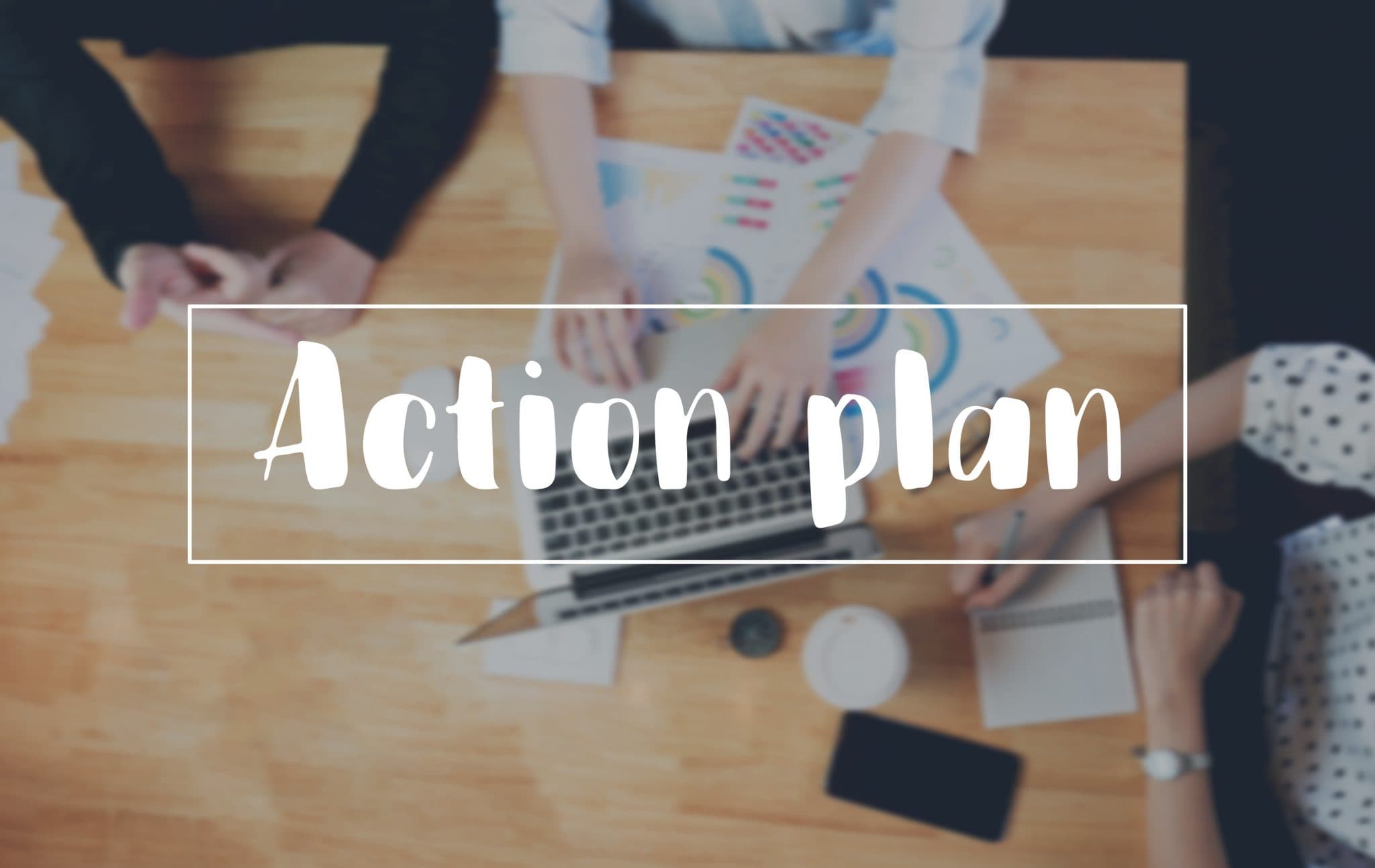 Cover picture for the action plan message showing people sitting at a table