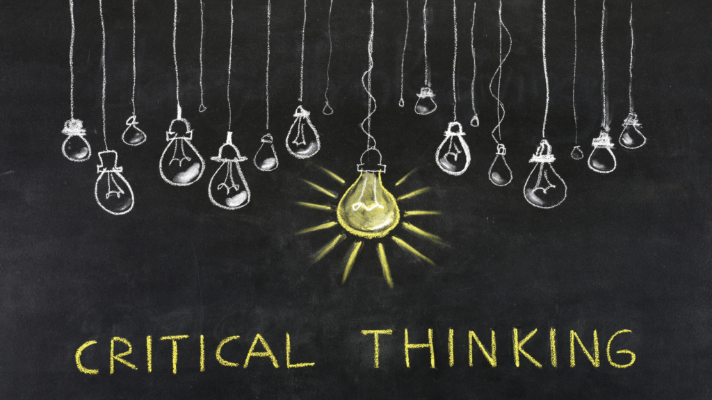 An image of different bulbs and only one lighting up to show how critical thinking can help a paralegal stand out.