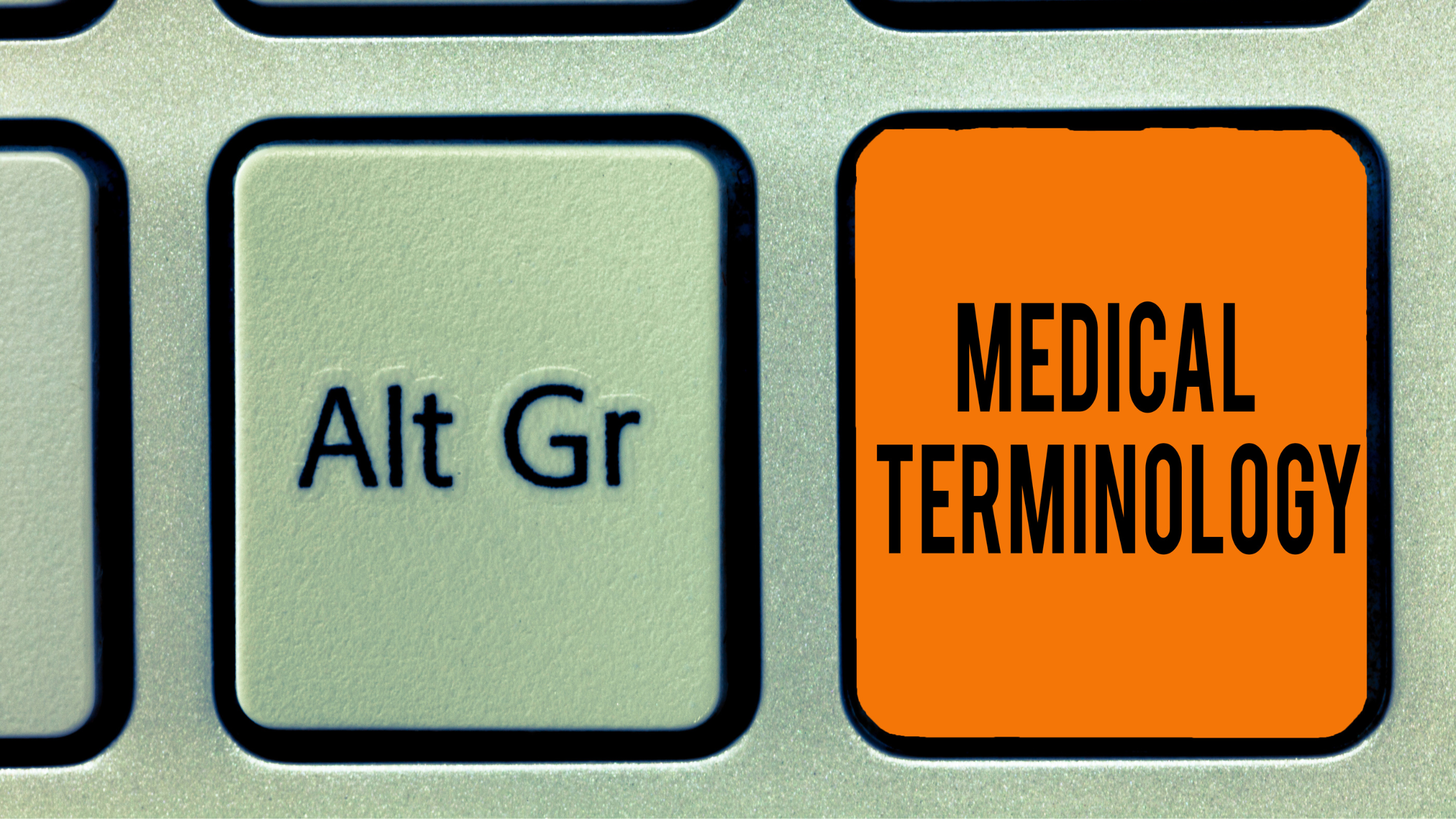 An image showing a key on a keyboard boldly announcing Medical terminology as a tip for managing personal injury cases.